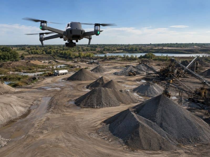 Learn how an unmanned aerial vehicle survey in Pahrump, Nevada helps track stockpile volumes, earthwork changes, and construction records.